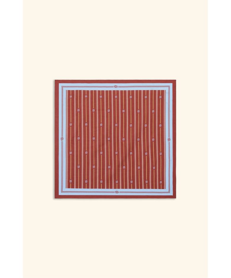 스트라이프 모노그램 스카프 Foulard Rayure Monogramme D4AJM26804RED
