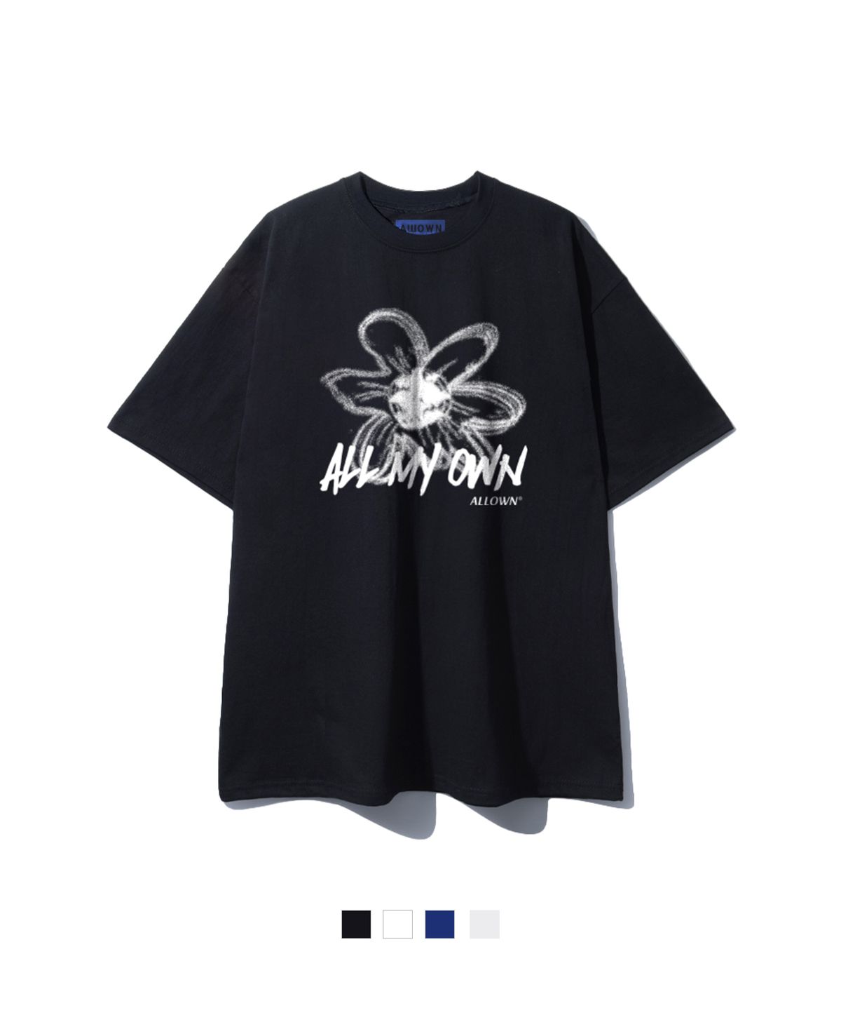 올라온(ALLIOWN) A/L AL FLOWER 오버핏 반팔 티셔츠 (SOS2-4AL023)
