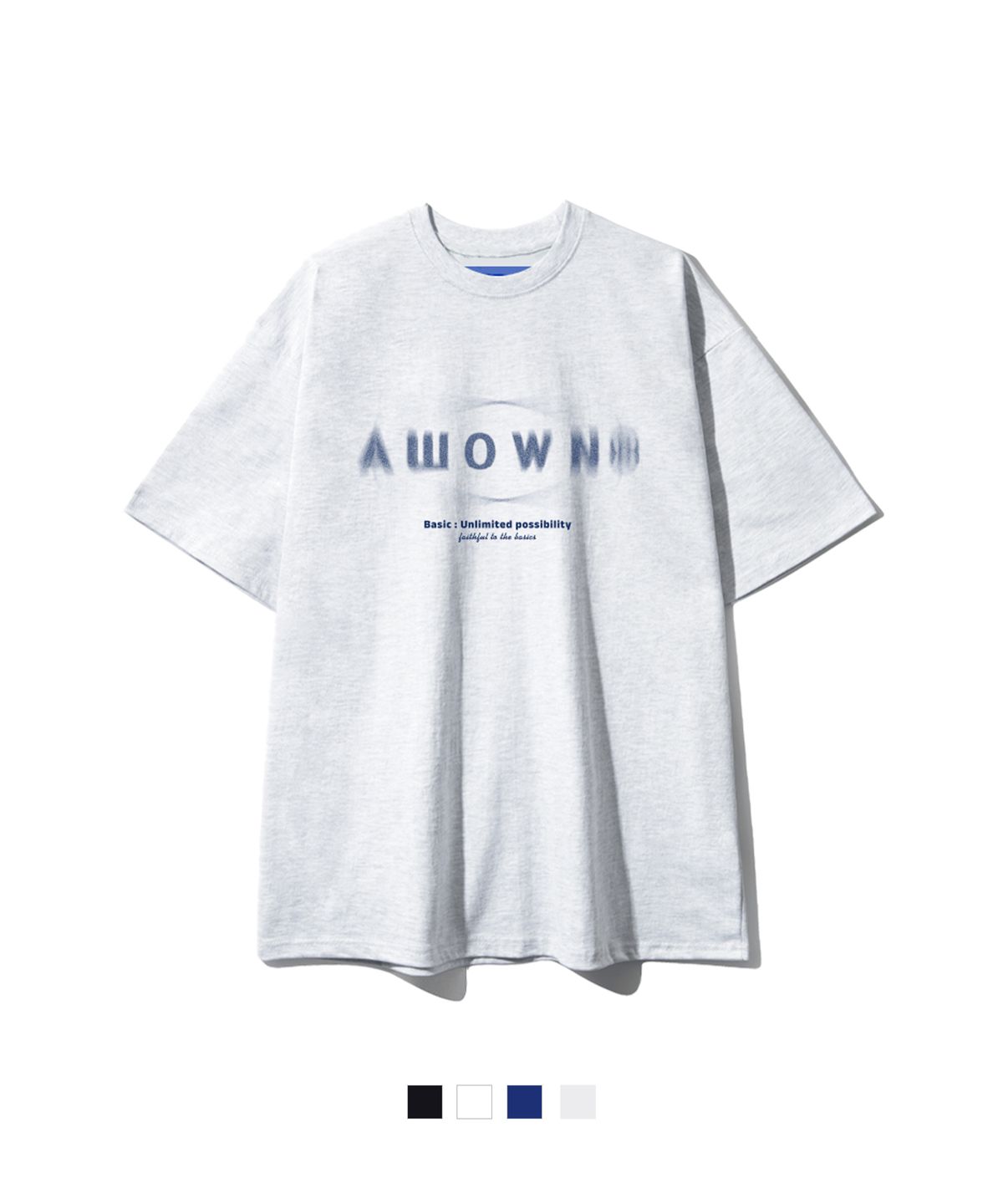 올라온(ALLIOWN) A/L SLOW ALO 오버핏 반팔 티셔츠 (SOS2-4AL028)