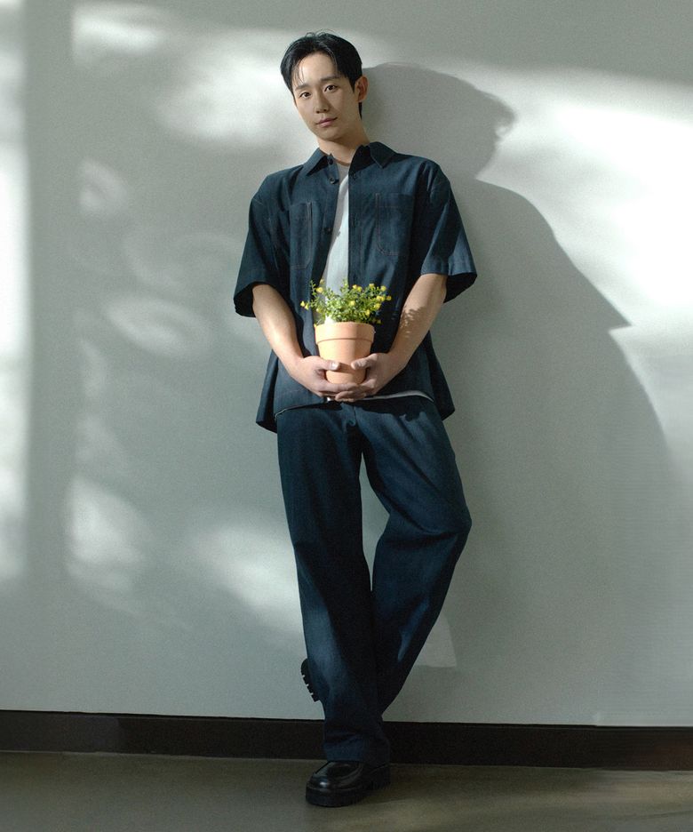 [COUTURE]어드 저스트 와이드 원턱 데님 라이크 팬츠