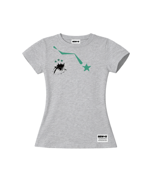 meteor 세미크롭 반팔티 [그레이 멜란지]