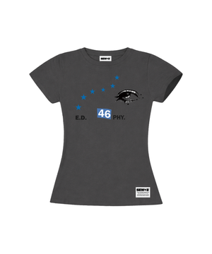 oneeye 세미크롭 반팔티 [차콜]