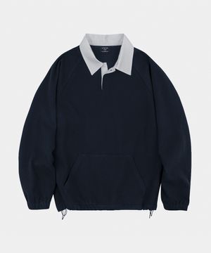 프리 오버 럭비 맨투맨 네이비