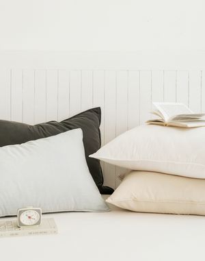 헬로우 4COLOR 오가닉 순면60수 피그먼트워싱 누빔베개커버(50X70cm)