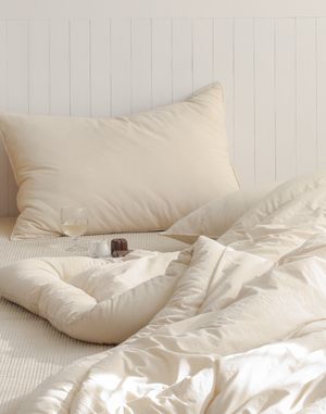 헬로우 4COLOR 오가닉 순면60수 피그먼트워싱 옥수수솜 차렵이불&베개세트(SS)(Q/K)