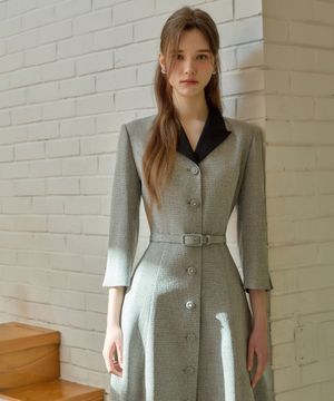 26SS Calla139 쉬비긴즈 조 트위드 원피스 보카시블랙