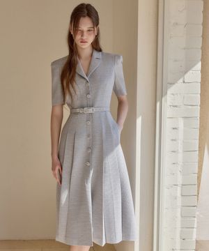 26SS Calla141 쉬비긴즈 지젤 트위드 원피스 보카시블랙