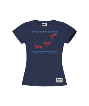 do blue 세미크롭 반팔티 [네이비]