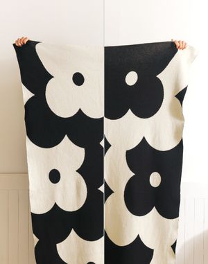 인테리어템 블랙 워싱 담요 양면 니트블랭킷 3종택1(L)