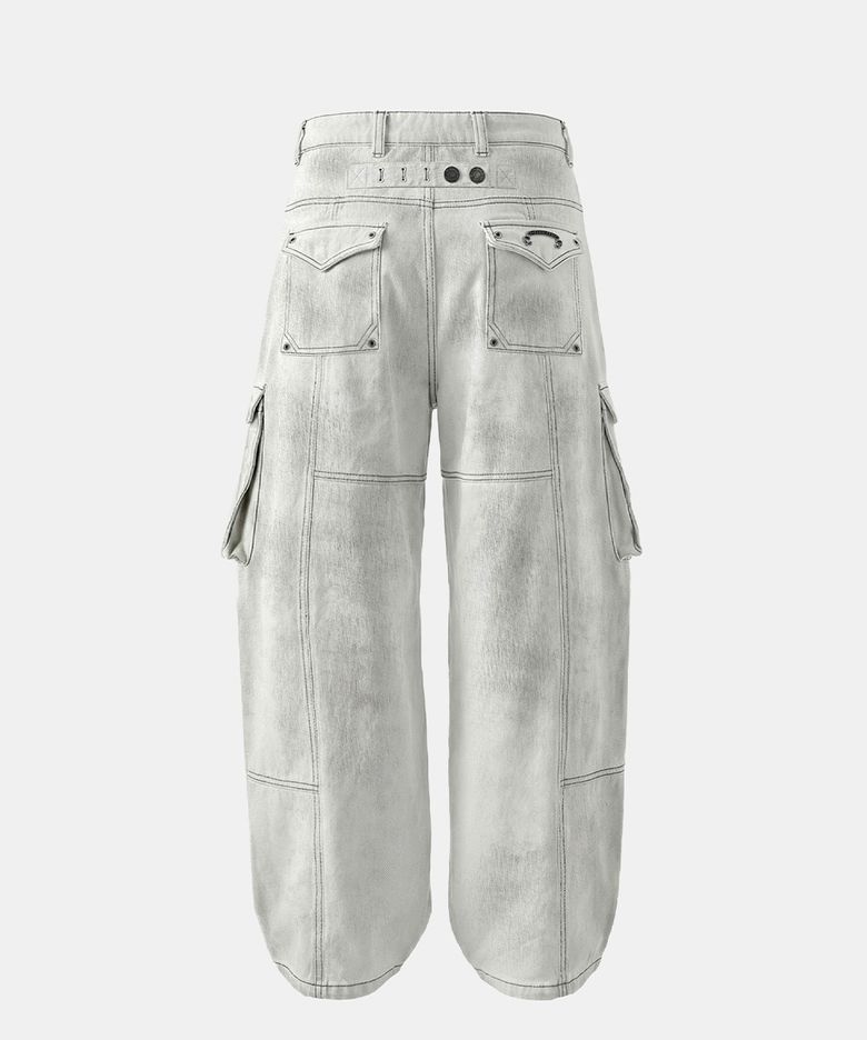 Arc Curved Fit Cargo Pants - White