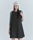 (우먼) 슬리브리스 데님 원피스-블랙