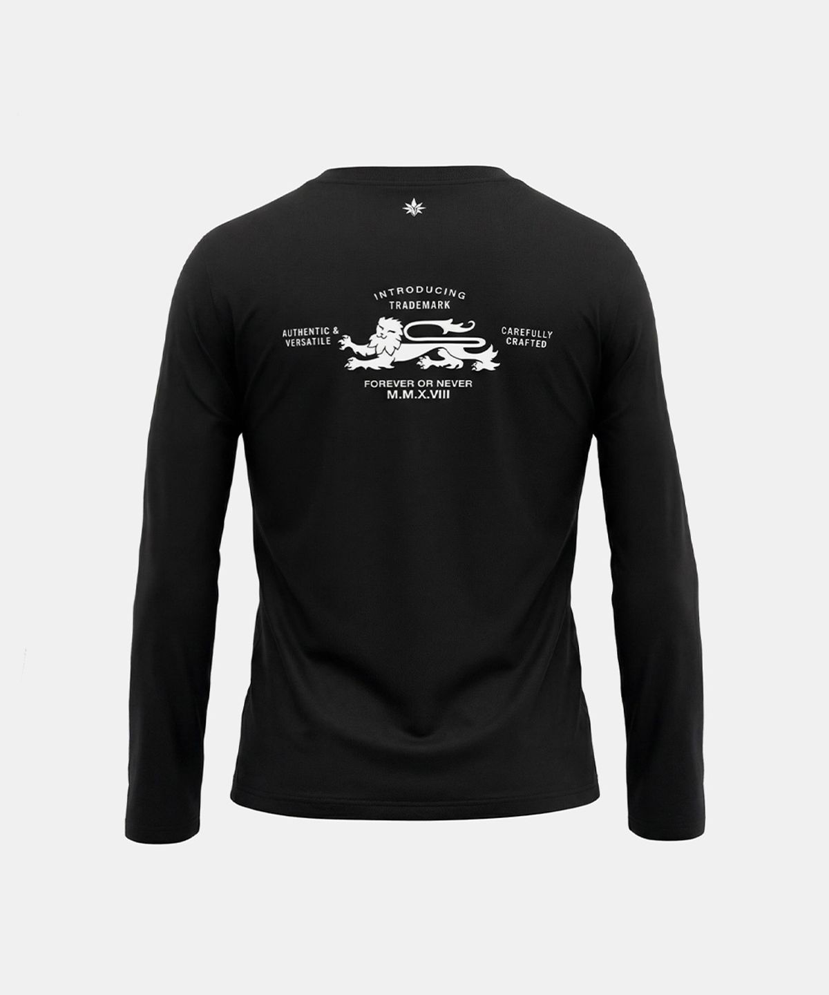 배드블러드(BADBLOOD) Lion Slim Long Sleeve T-Shirt - Black