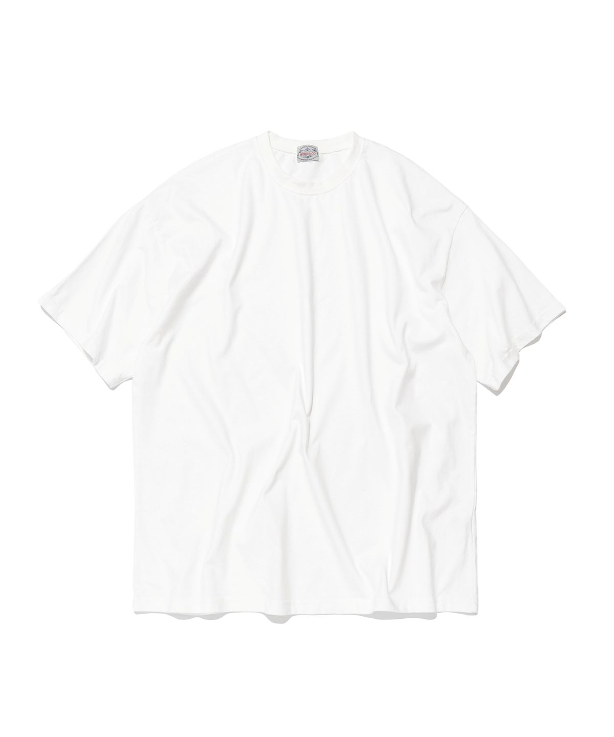 웍스앤코(WORKS & CO.) 레이어드 워싱 반팔티 (화이트)