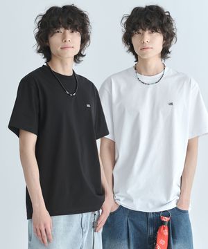 [2PACK] 스몰 스퀘어 로고 반소매 티셔츠-화이트&블랙