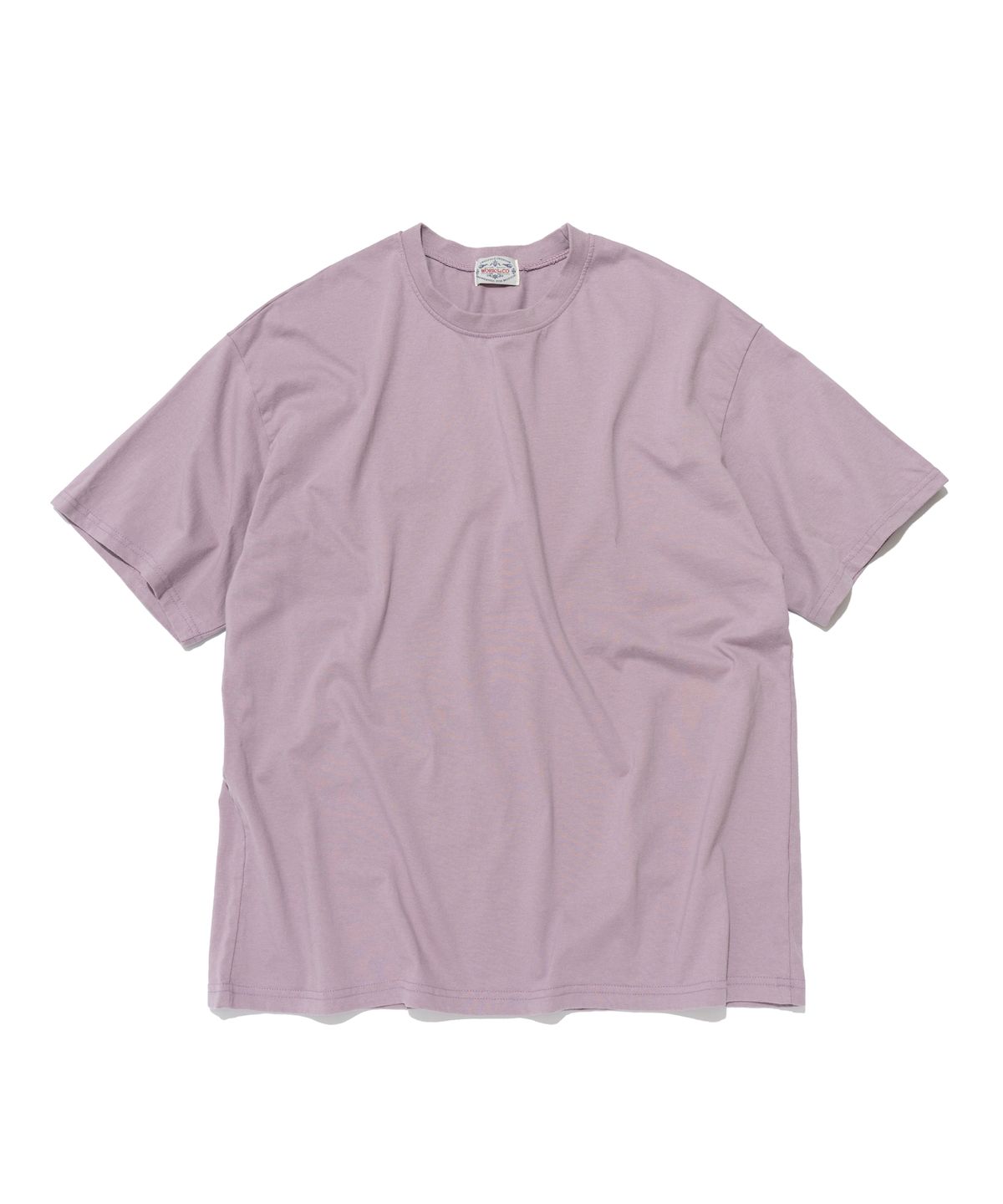웍스앤코(WORKS & CO.) 레이어드 워싱 반팔티 (라벤더)