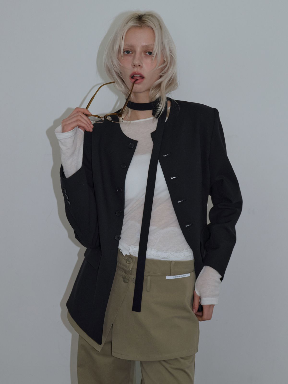 최에(CHOIAE) Hourglass Tie Round Jacket