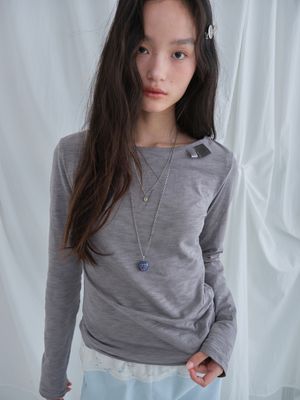 연히 롱 슬리브 티셔츠 Yunhi Long Sleeve Tee (2 Colors)