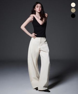 [한소희 PICK] 우먼즈 코튼 커브드 팬츠 (3 colors)