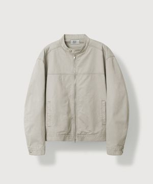 워시드 코튼 바이커 자켓_Light Beige