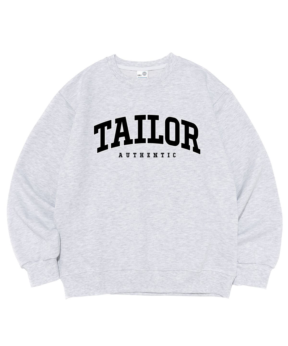 테일러 스튜디오(TAILOR STUDIO) [기모/NO기모] 엔비엘 로고 맨투맨 (라이트그레이)