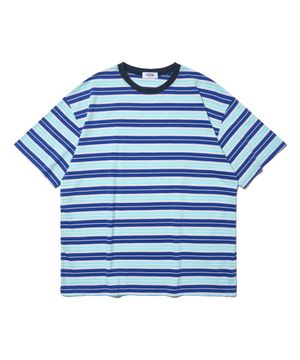 올데이 멀티 스트라이프 반팔 티셔츠 (블루)
