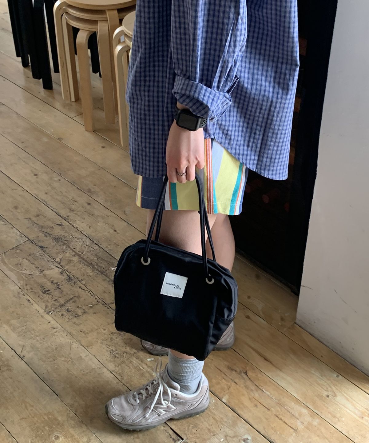 문선 아카이브(MOONSUN ARCHIVE) M.C 2-Way Eyelet-Strap Mini Bag / BLACK