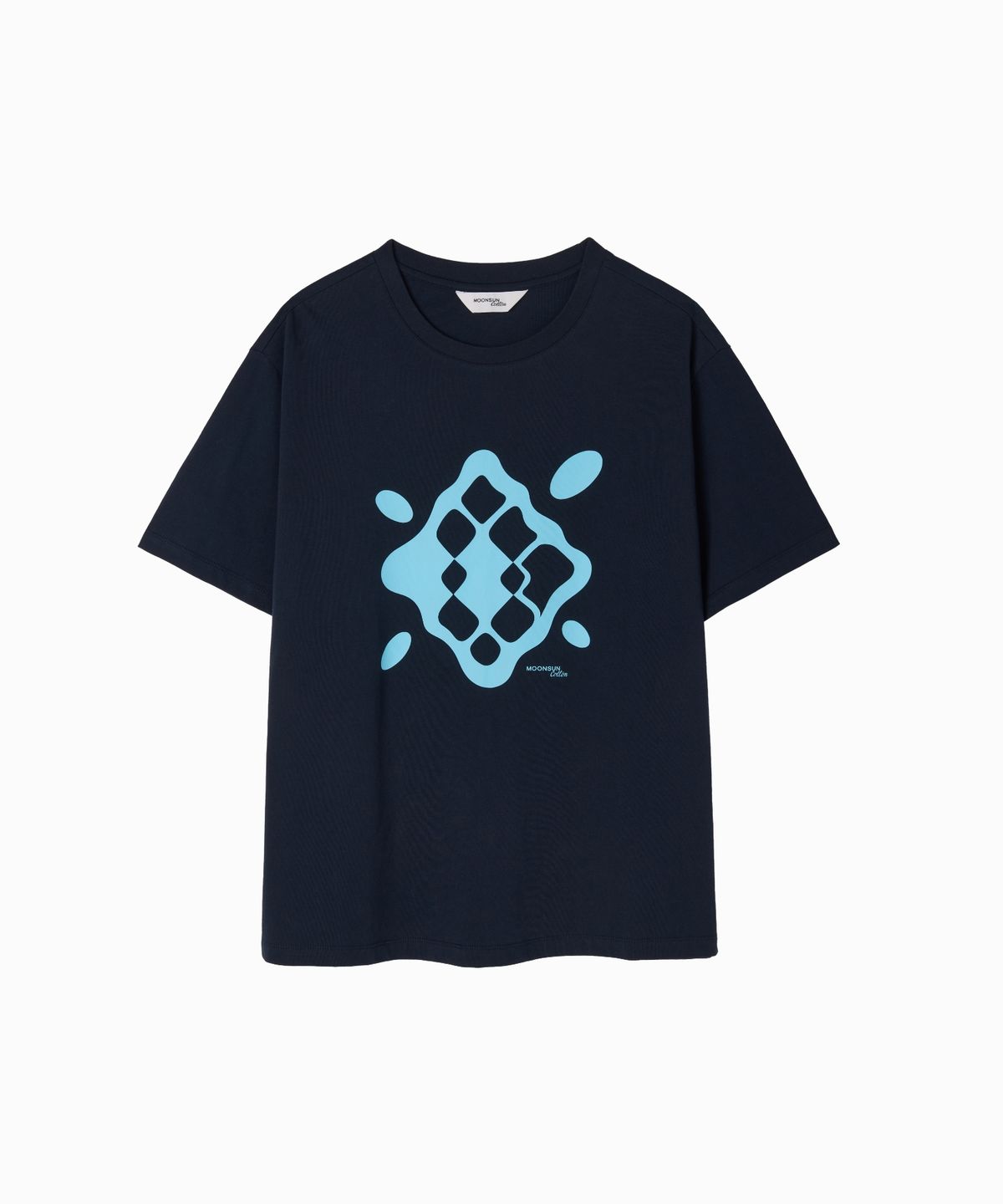 문선 아카이브(MOONSUN ARCHIVE) M.C UNISEX, Argyle Print T-Shirt / NAVY