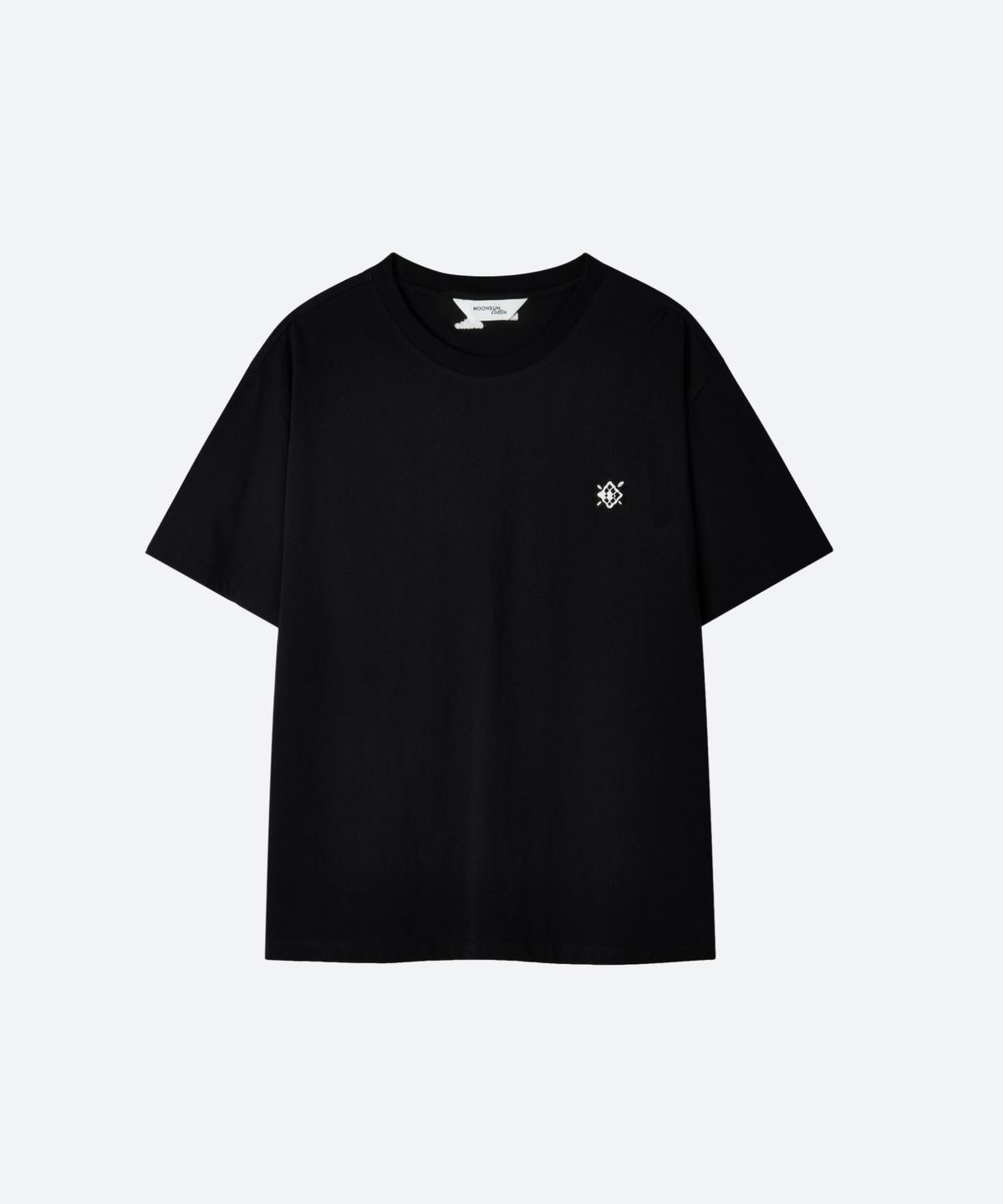 문선 아카이브(MOONSUN ARCHIVE) M.C UNISEX, Small Argyle Patch T-Shirt / BLACK
