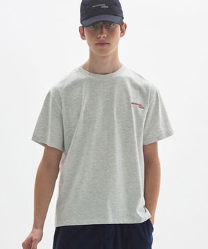 M.C UNISEX, Logo Basic T-Shirt / MELANGE GRAY