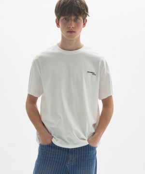 M.C UNISEX, Logo Basic T-Shirt / WHITE