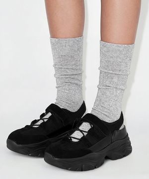 플랫폼 샌동화 - 블랙