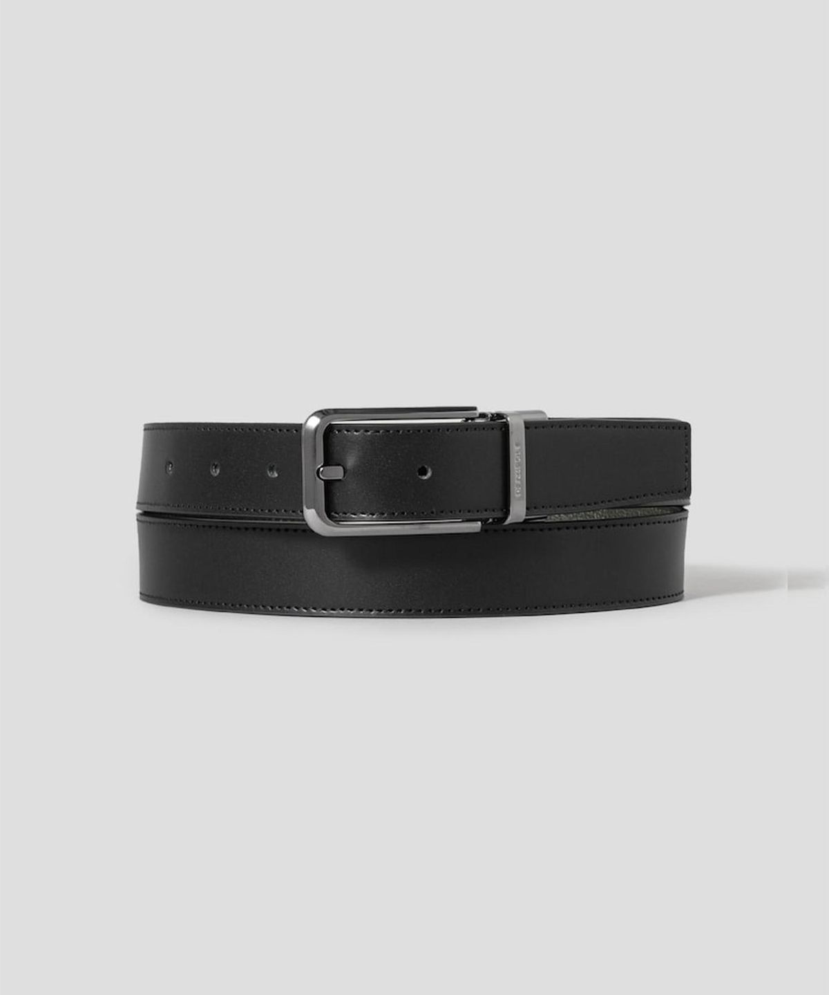 빈폴 액세서리(BEANPOLE ACCESSORY) 리버시블 라운드 버클 벨트 - 블랙