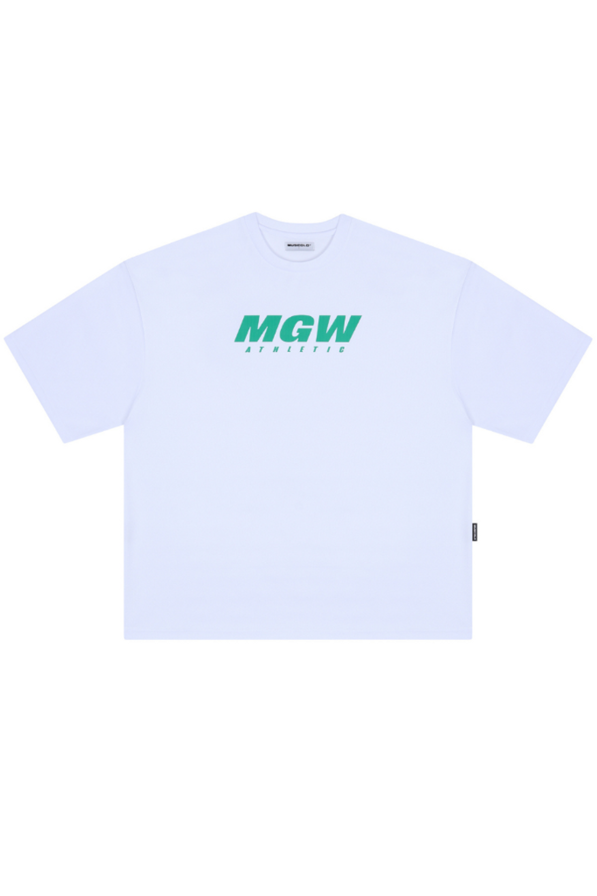 머스콜로(MUSCOLO) [MGW] 퀵드라이 에어쿨링 반팔 티셔츠 화이트 그린