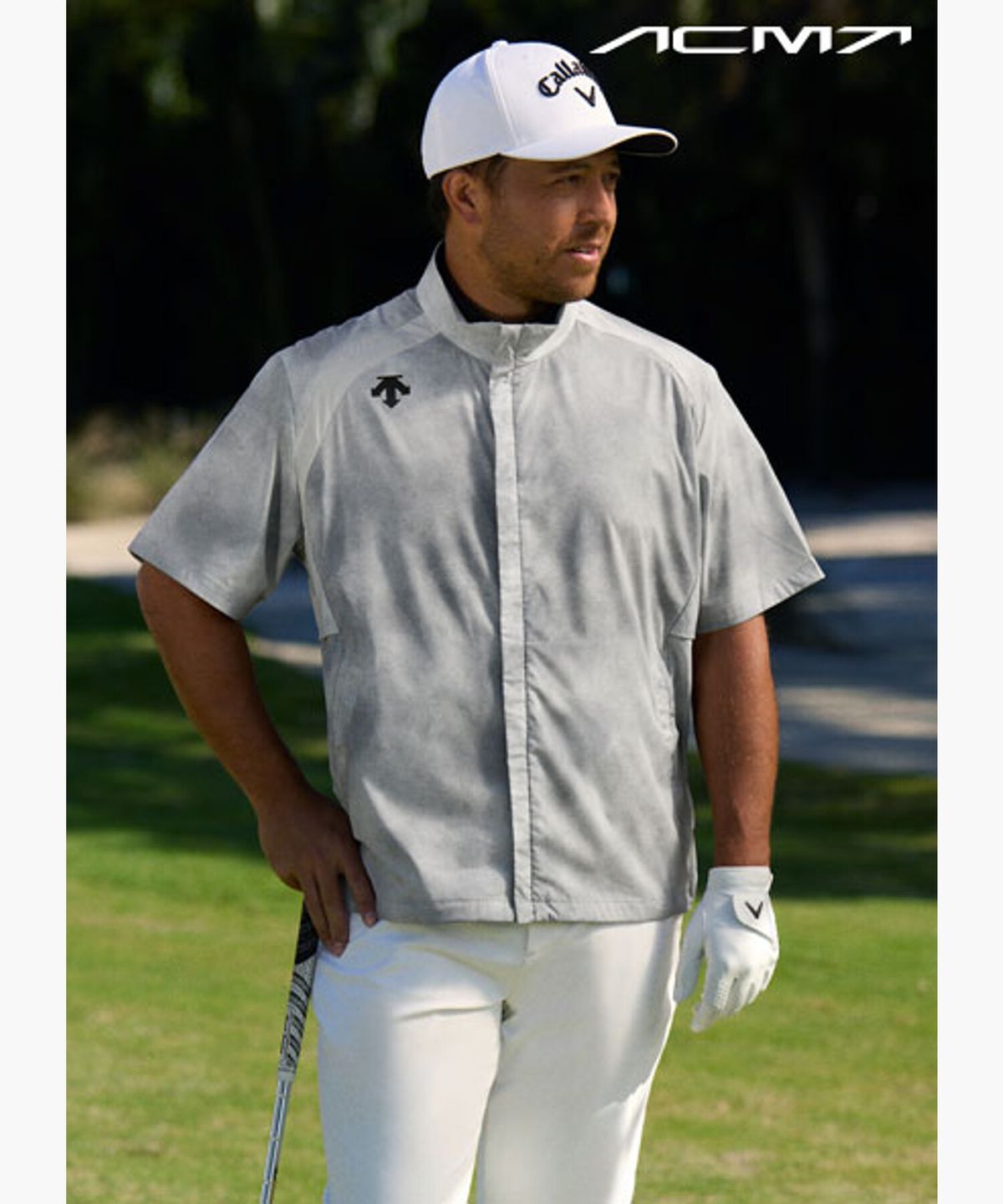 데상트 골프(DESCENTE GOLF) 아크먼트(ACMT) 남성 아크모션 반팔 점퍼  DR11MFBL33