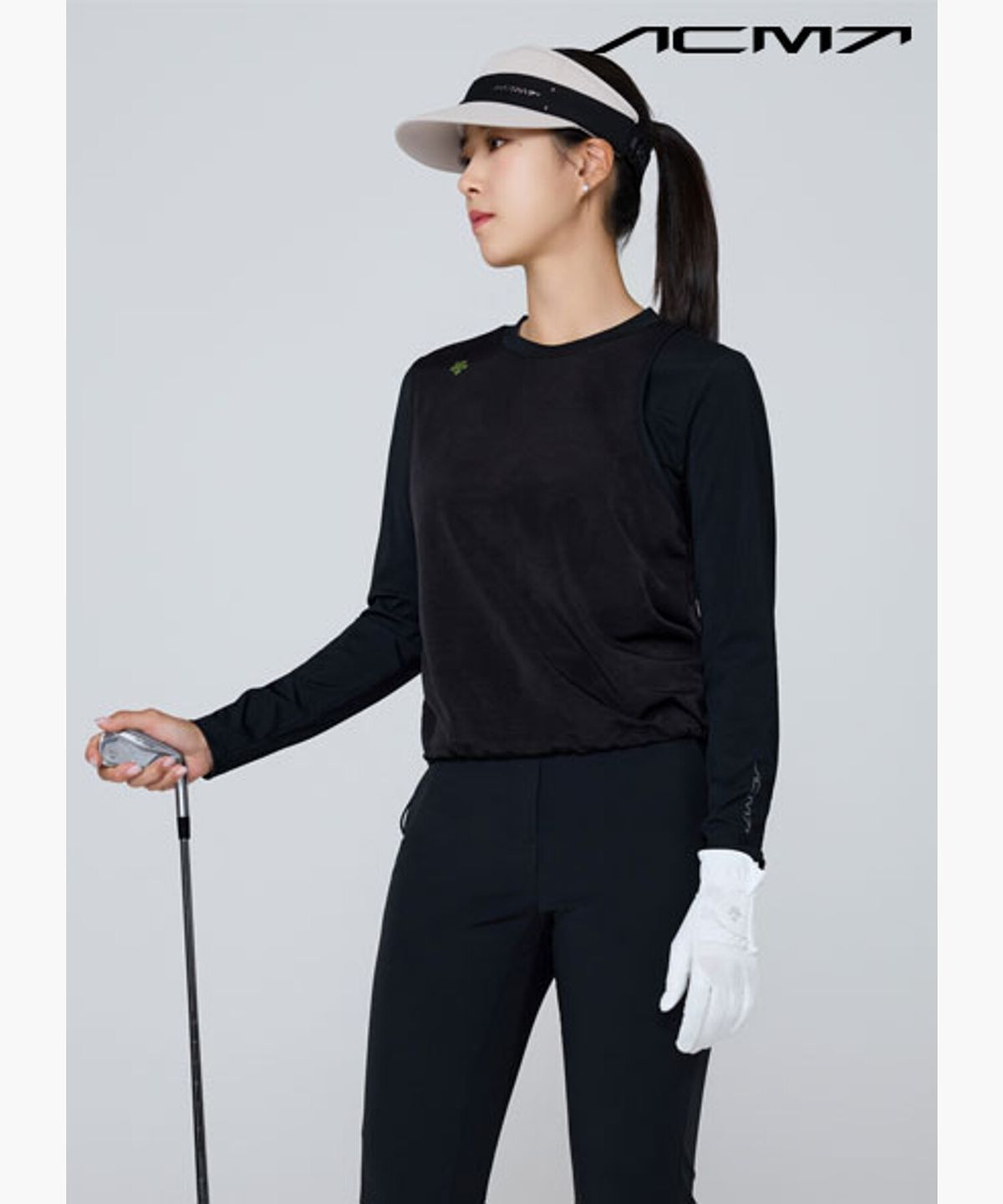 데상트 골프(DESCENTE GOLF) 아크먼트(ACMT) 여성 테크메쉬 긴팔 티셔츠  DR12WFTL34