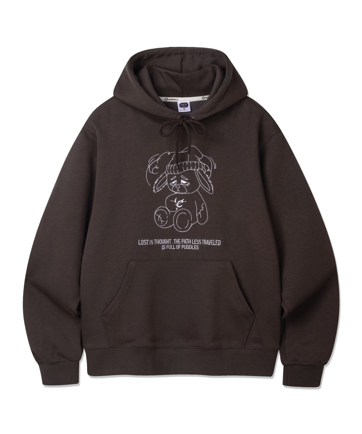 앨빈클로(ALVINCLO) RABBIT 후드티셔츠 AVH772 (3COLOR)