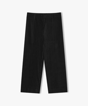 [26SS] LMS23751 블랙 플리츠 밴딩 팬츠