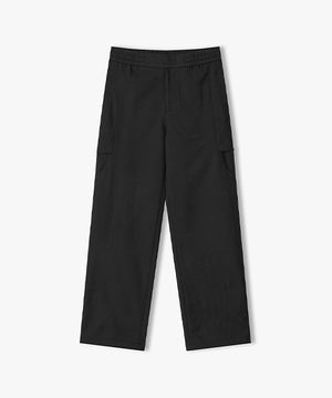 [26SS] LMM23752 블랙 와이드핏 드로우 스트링 팬츠