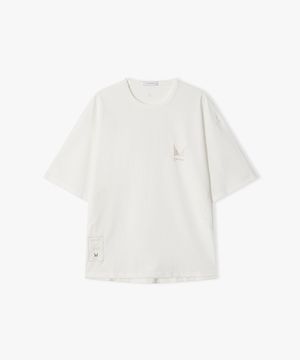 [26SS] LMM41788 화이트 오버핏 반팔 티셔츠