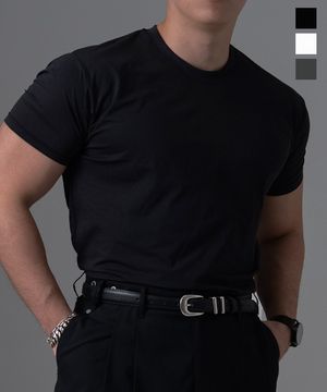 머슬핏 에센셜 반팔 티셔츠