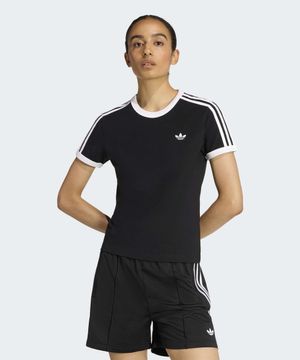 3-스트라이프 슬림 티셔츠 - 블랙:화이트 / KD7980