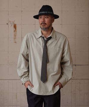 [넥타이 SET] 40수 고밀도 코튼 셔츠 그레이베이지