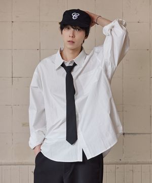 [넥타이 SET] 40수 고밀도 코튼 셔츠 화이트