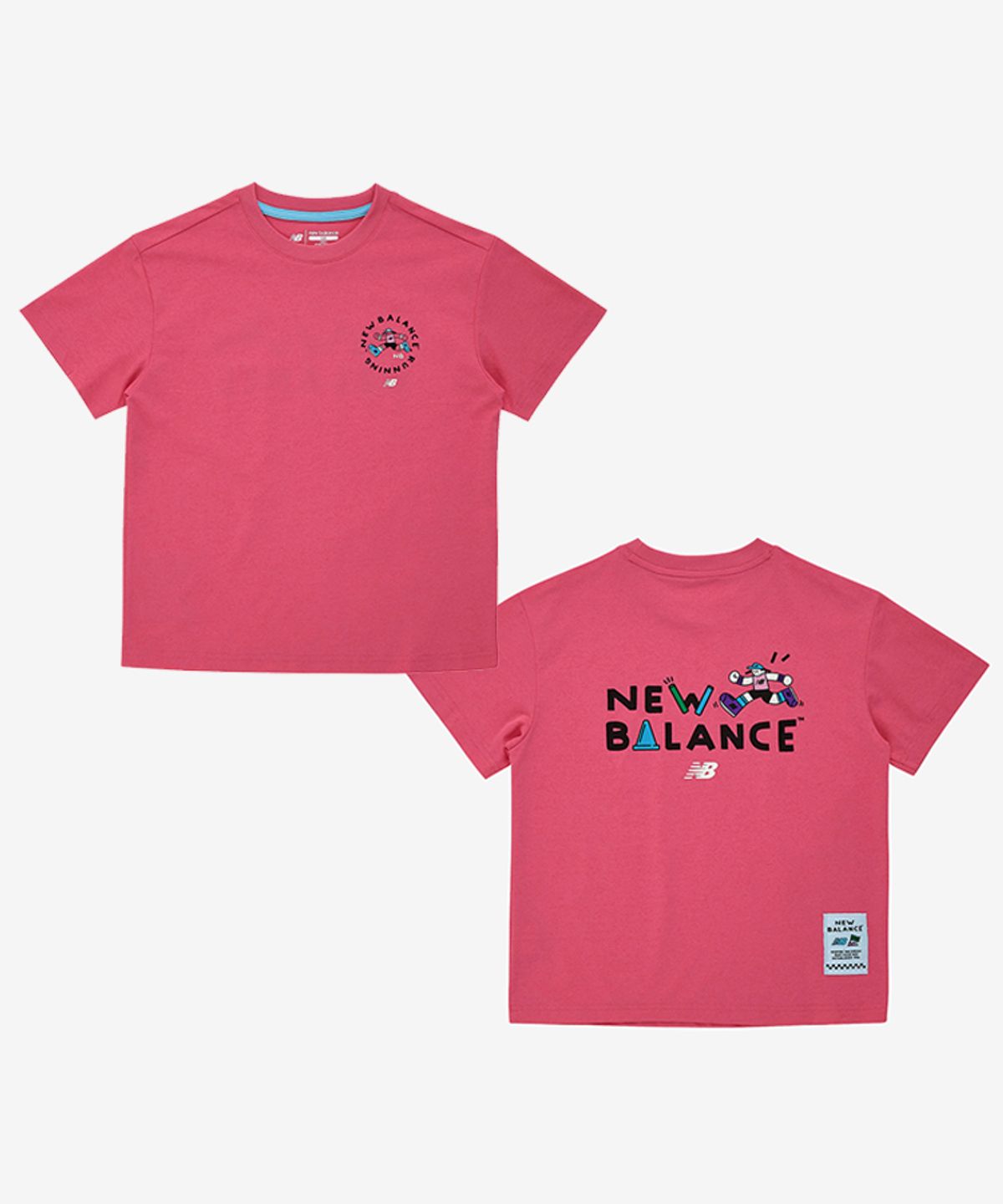 뉴발란스 키즈(NEWBALANCEKIDS) Run Festival_아동 쿨터치 일러스트 반팔티 NK9EG2503U25