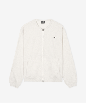 NBMDG21423 / UNI 에센셜 썸머 경량 라운드넥 집업 (OATMEAL)