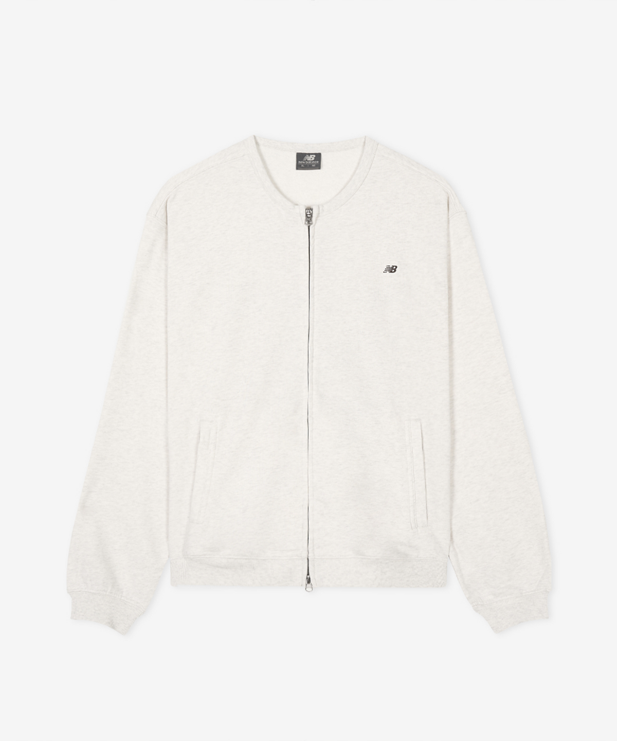 뉴발란스(NEW BALANCE) NBMDG21423 / UNI 에센셜 썸머 경량 라운드넥 집업 (OATMEAL)