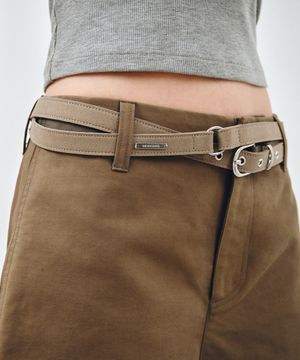 더블 레이어드 스웨이드 웨스턴 벨트 MDAC051_2 Colors