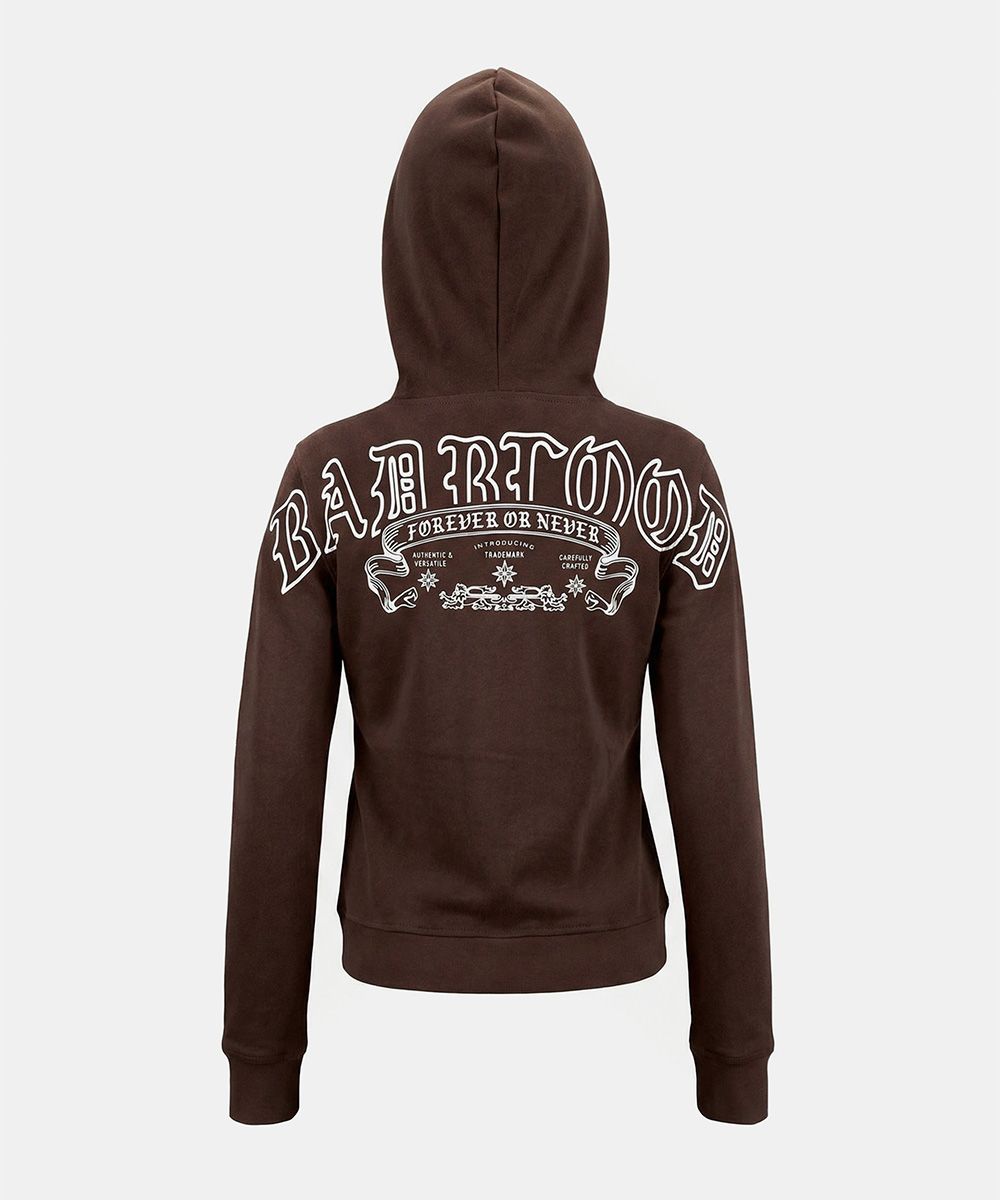 MUSINSA | BADBLOOD Mystic Capsule Slim-Fit Zip-Up Hoodie - Brown