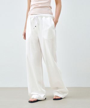 에센셜 스트링 코튼 팬츠 화이트 MDPT080WHITE