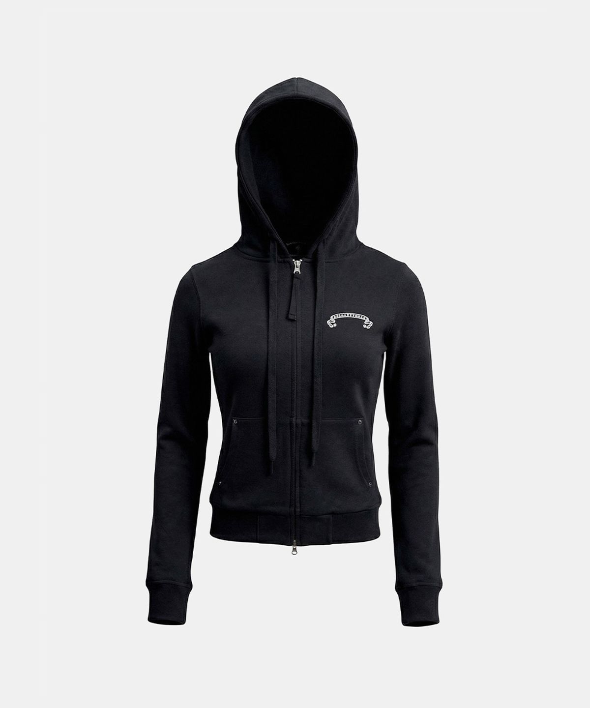 배드블러드(BADBLOOD) Viper Slim-Fit Zip-Up Hoodie - Black